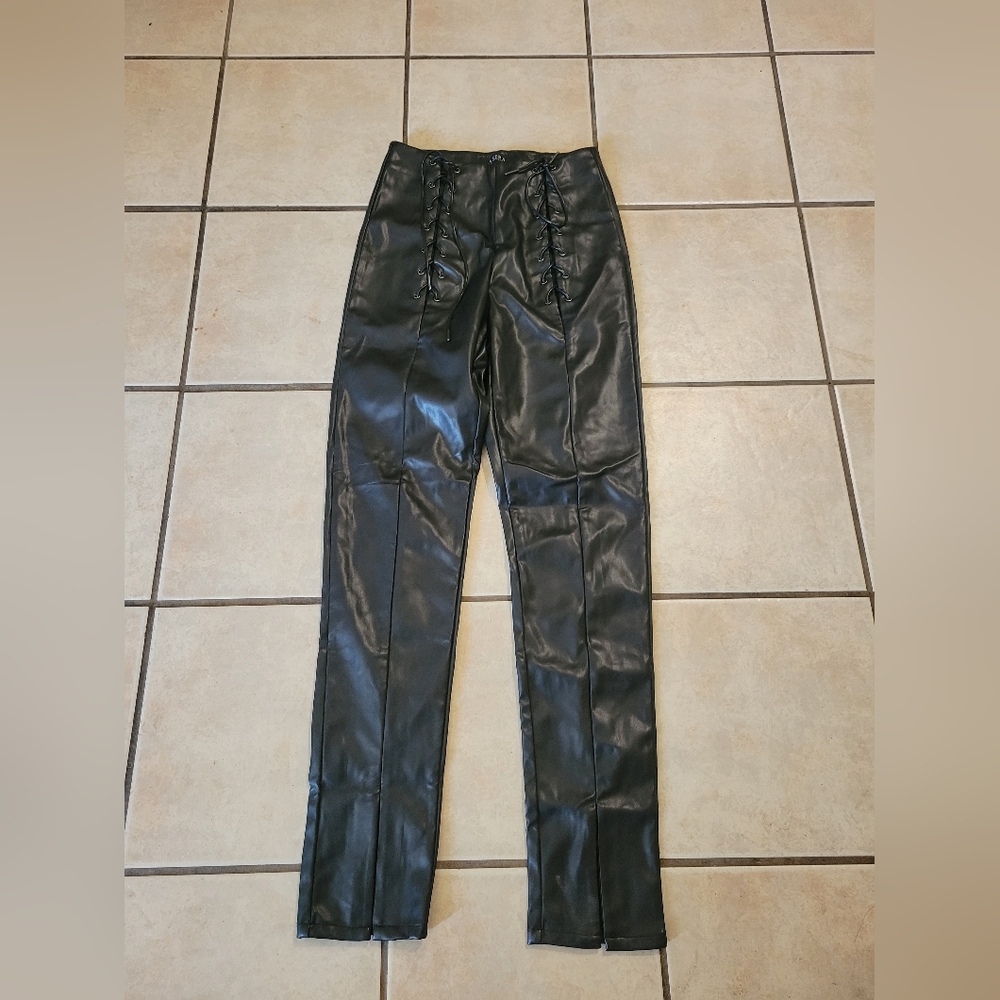 AKIRA Glossy Black 's Pants